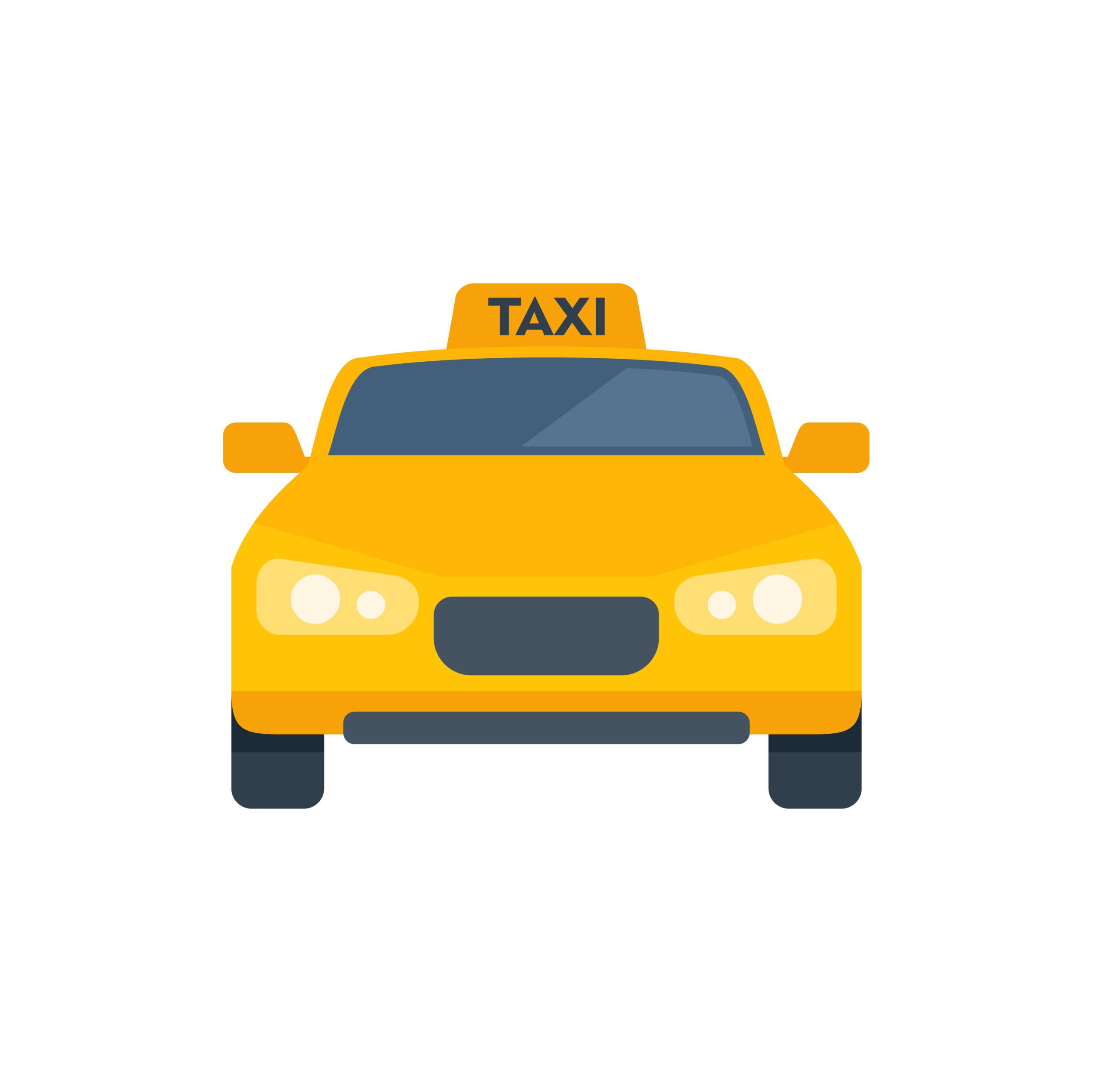 Taxi car icon flat vector. Airport transfer. Traffic plane isolated